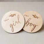 Gender Reveal plaque - Etched - Doubled Sided