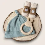 Teething Ring Letter Box Set (Bear Socks)