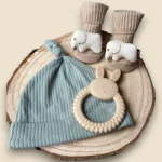 Teething Ring Letter Box Set (Elephant Socks)