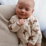 Organic Sleepsuit - Bear Pattern