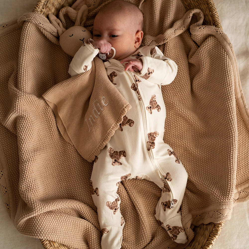 Organic Sleepsuit - Bear Pattern