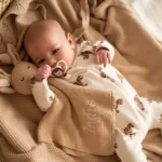 Organic Sleepsuit - Bear Pattern