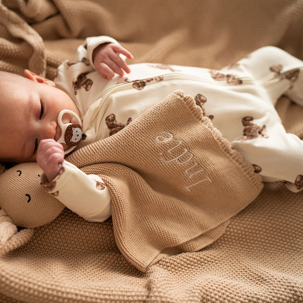Organic Sleepsuit - Bear Pattern
