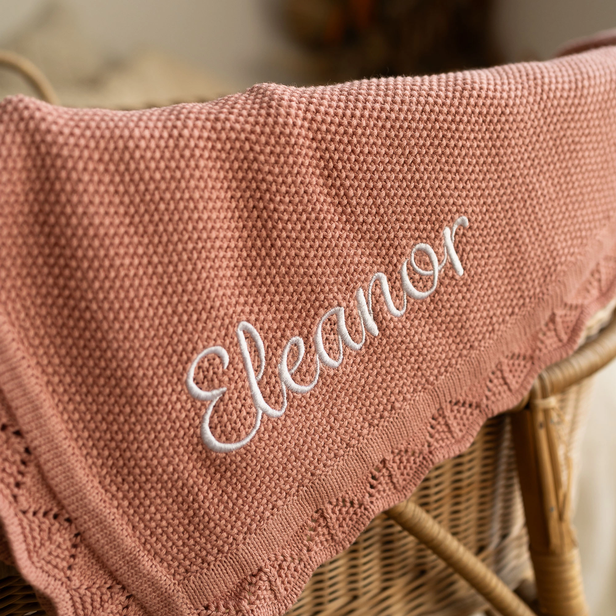 Luxury Personalised Knitted Blanket
