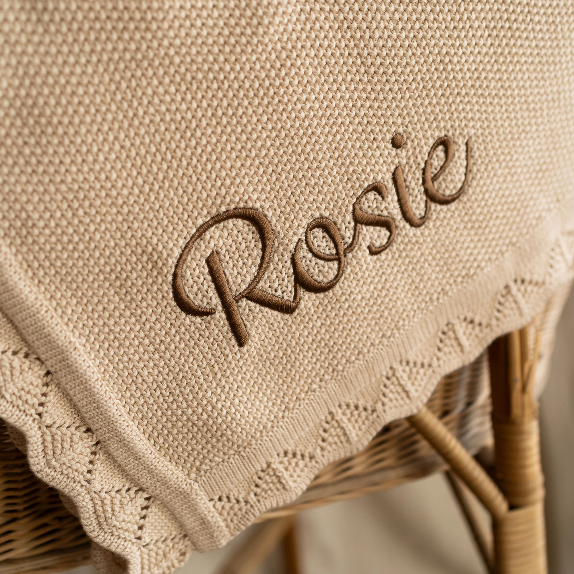 Luxury Personalised Knitted Blanket