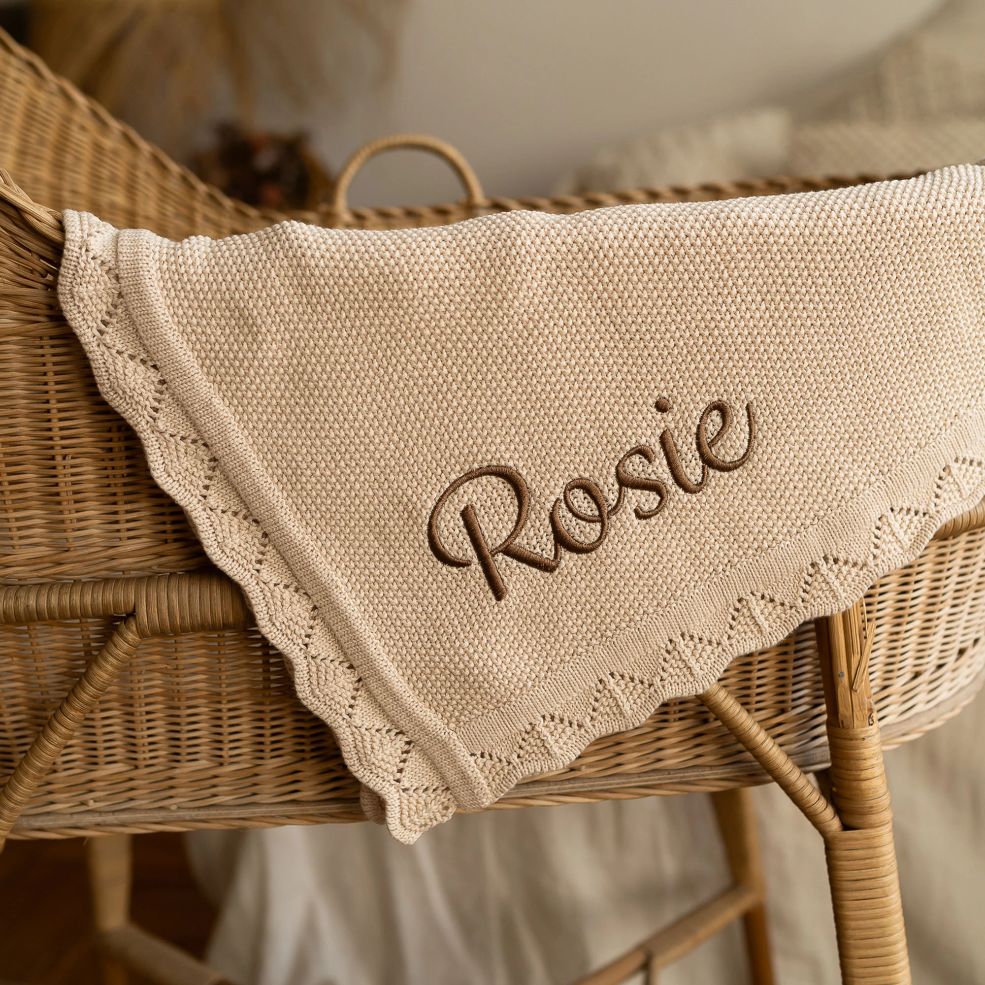 Luxury Personalised Knitted Blanket