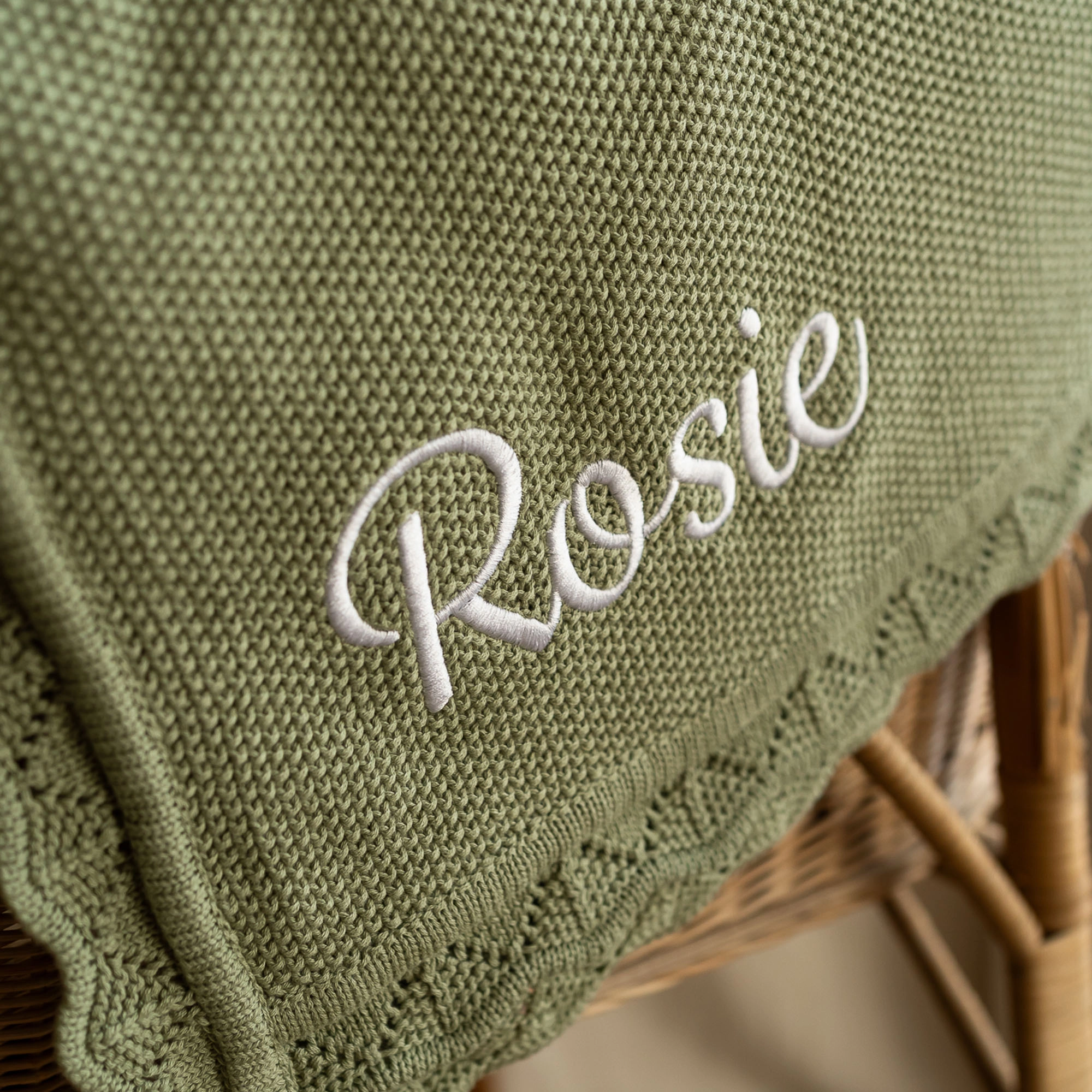 Luxury Personalised Knitted Blanket