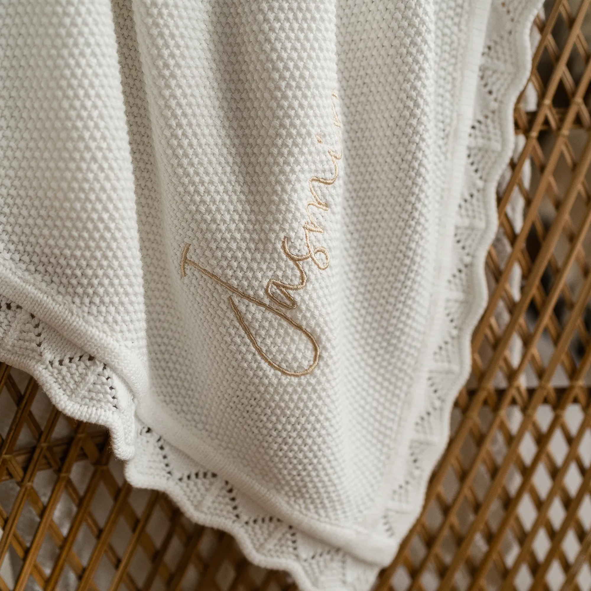 Luxury Personalised Knitted Blanket