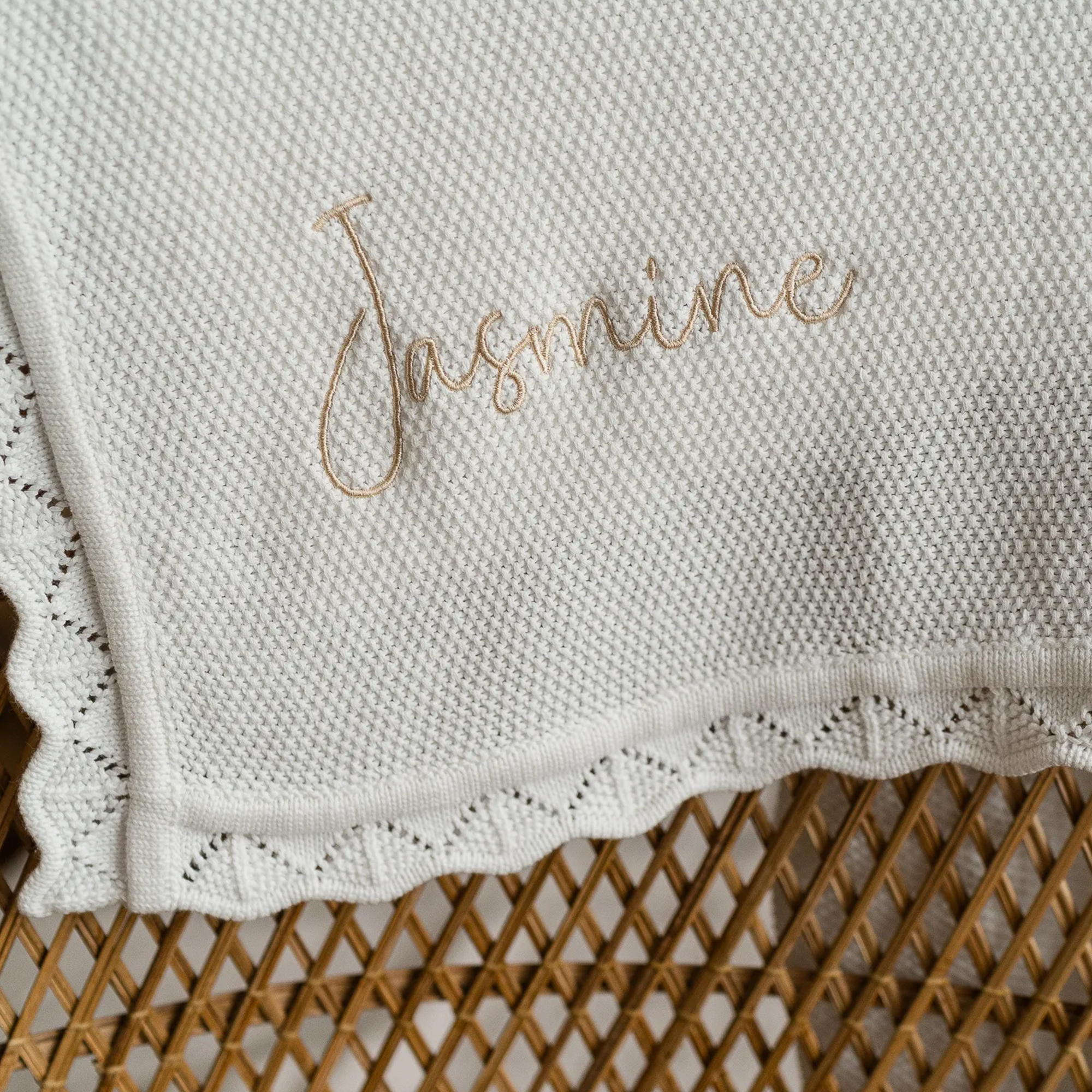 Luxury Personalised Knitted Blanket