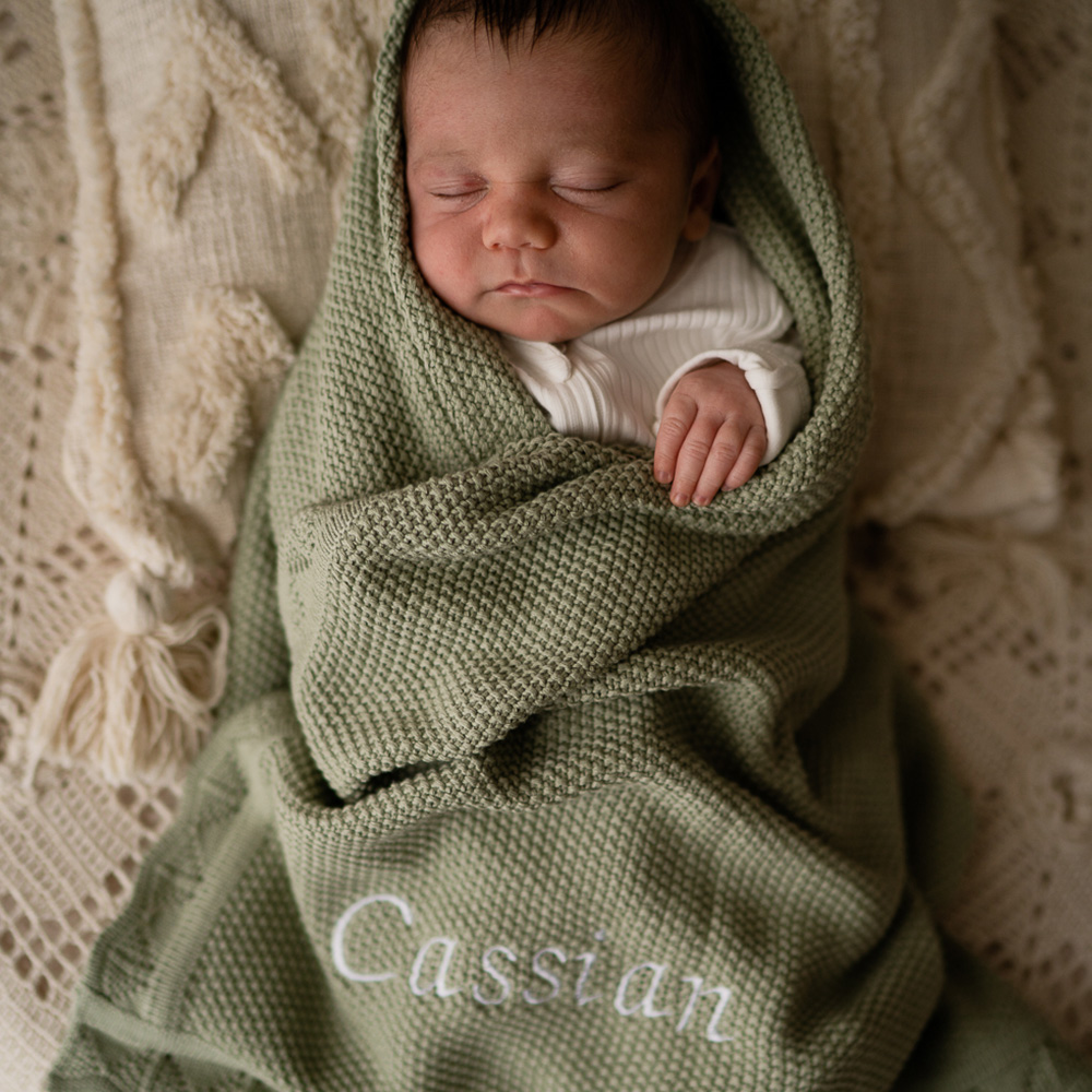 Luxury Personalised Knitted Blanket