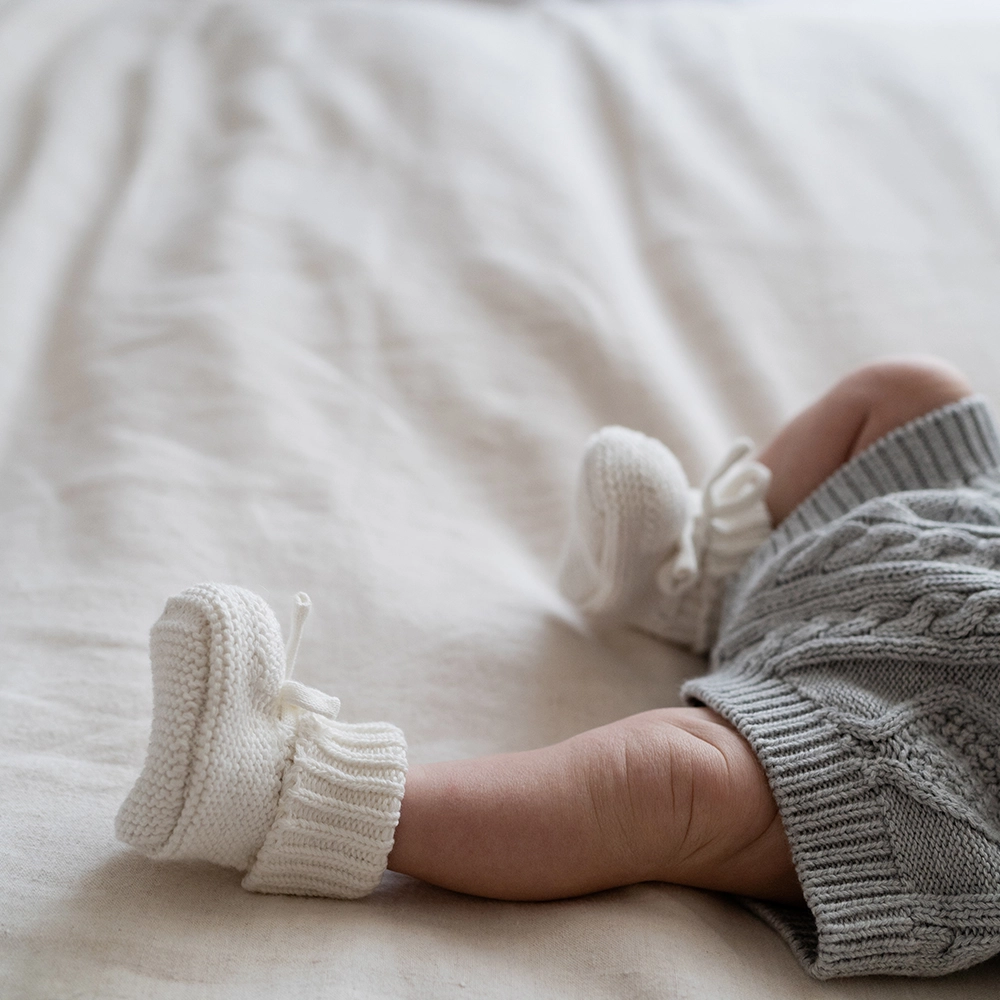 Knitted Booties - Organic Cotton