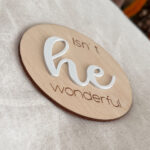 Gender Reveal plaque - Embossed - Doubled Sided