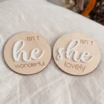 Gender Reveal plaque - Embossed - Doubled Sided