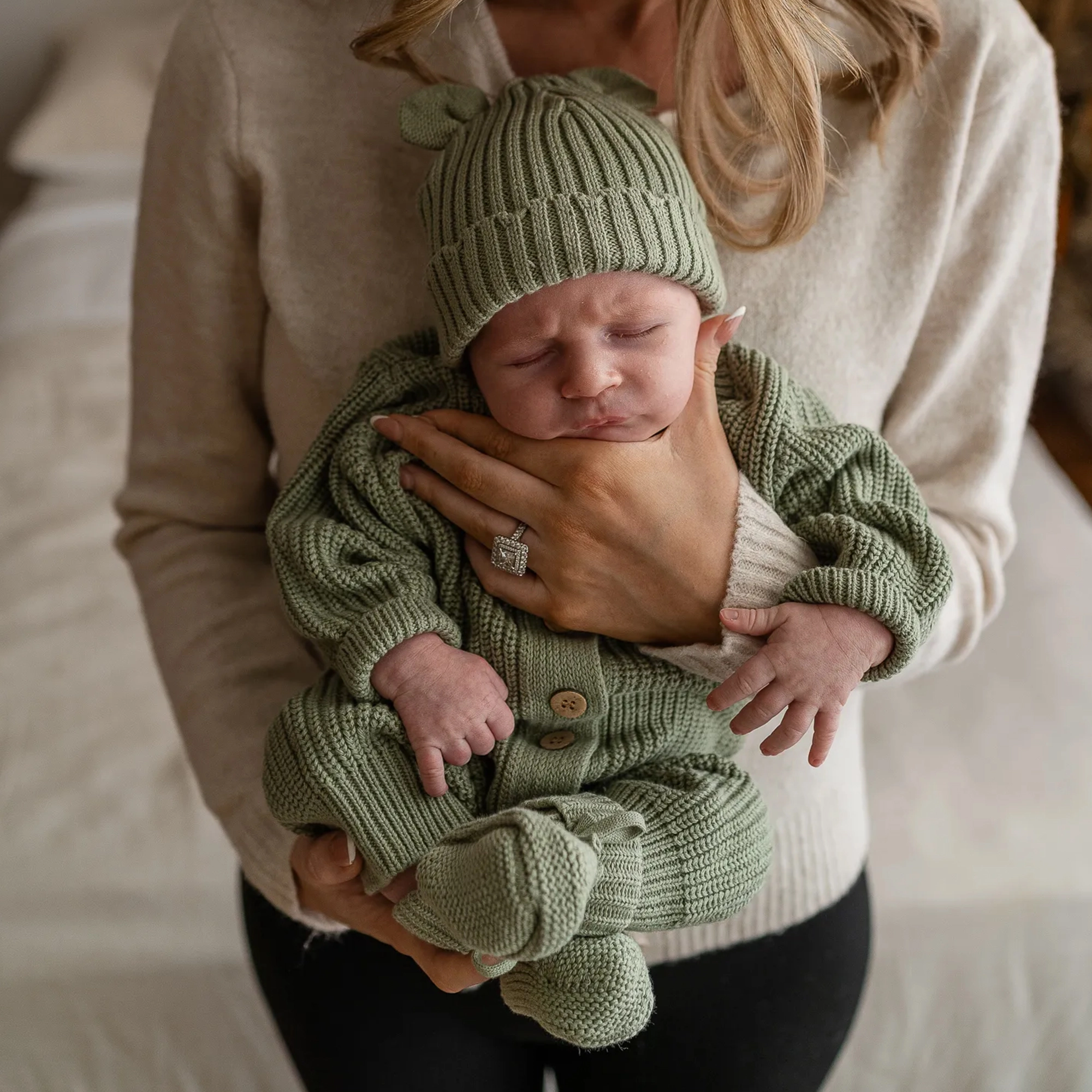 Knitted Sleep Suit - Organic Cotton