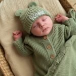 Knitted Teddy Bear Ear Hat - Organic Cotton