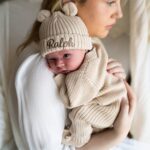 Knitted Teddy Bear Ear Hat - Organic Cotton