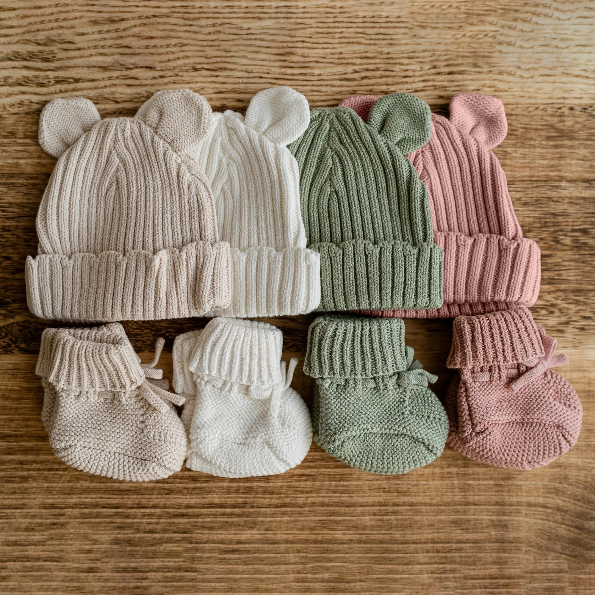 Knitted Booties - Organic Cotton