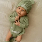 Knitted Legless Ribbed Romper - Organic Cotton