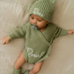 Knitted Legless Ribbed Romper - Organic Cotton