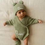 Knitted Legless Ribbed Romper - Organic Cotton