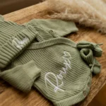 Knitted Legless Ribbed Romper - Organic Cotton