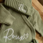 Knitted Legless Ribbed Romper - Organic Cotton
