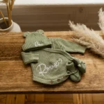 Knitted Legless Ribbed Romper - Organic Cotton