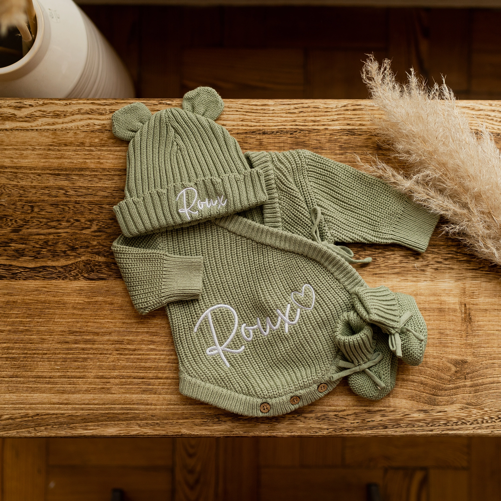 Knitted Legless Ribbed Romper - Organic Cotton