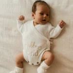 Knitted Legless Hello World Romper, Hat & Booties Set - Organic Cotton