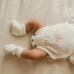 Knitted Legless Hello World Romper, Hat & Booties Set - Organic Cotton