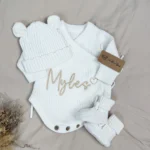 Knitted Legless Ribbed Romper - Organic Cotton