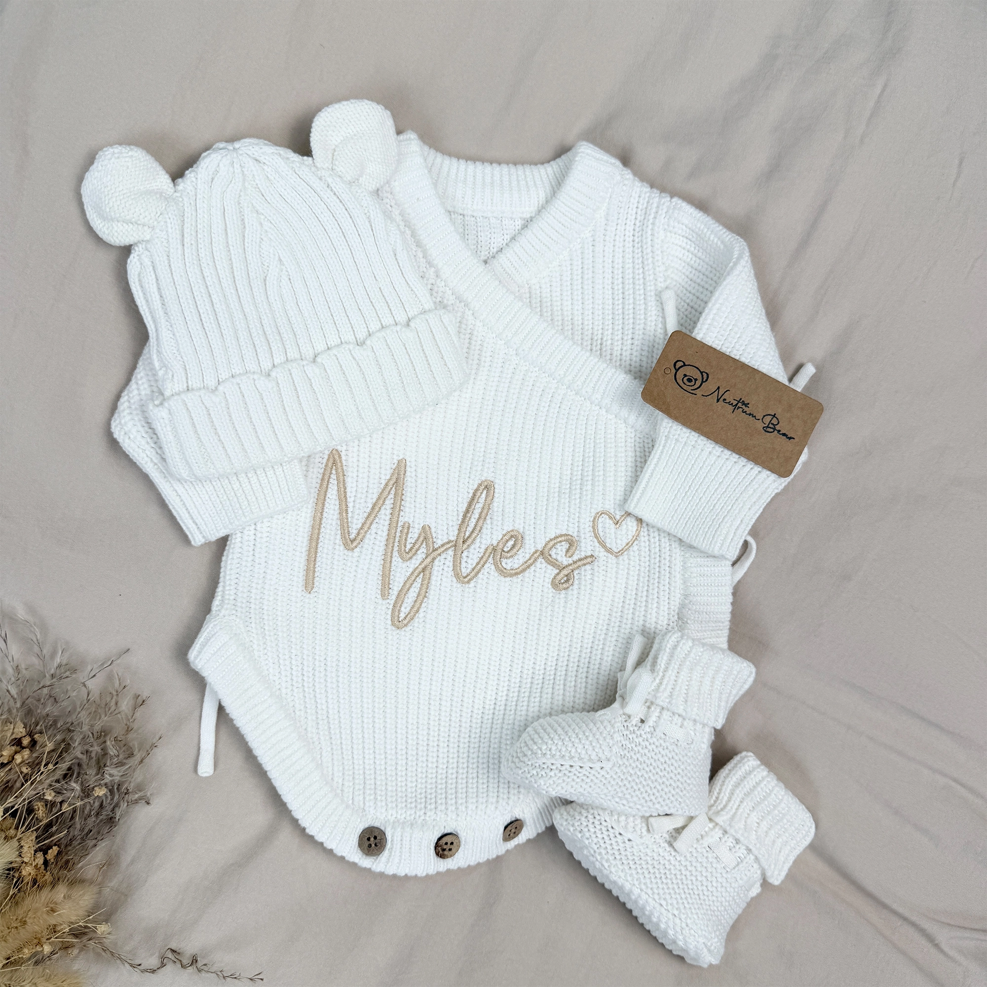 Knitted Legless Ribbed Romper - Organic Cotton