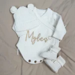Knitted Legless Ribbed Romper - Organic Cotton