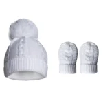 Pom Hat & Mittens Set