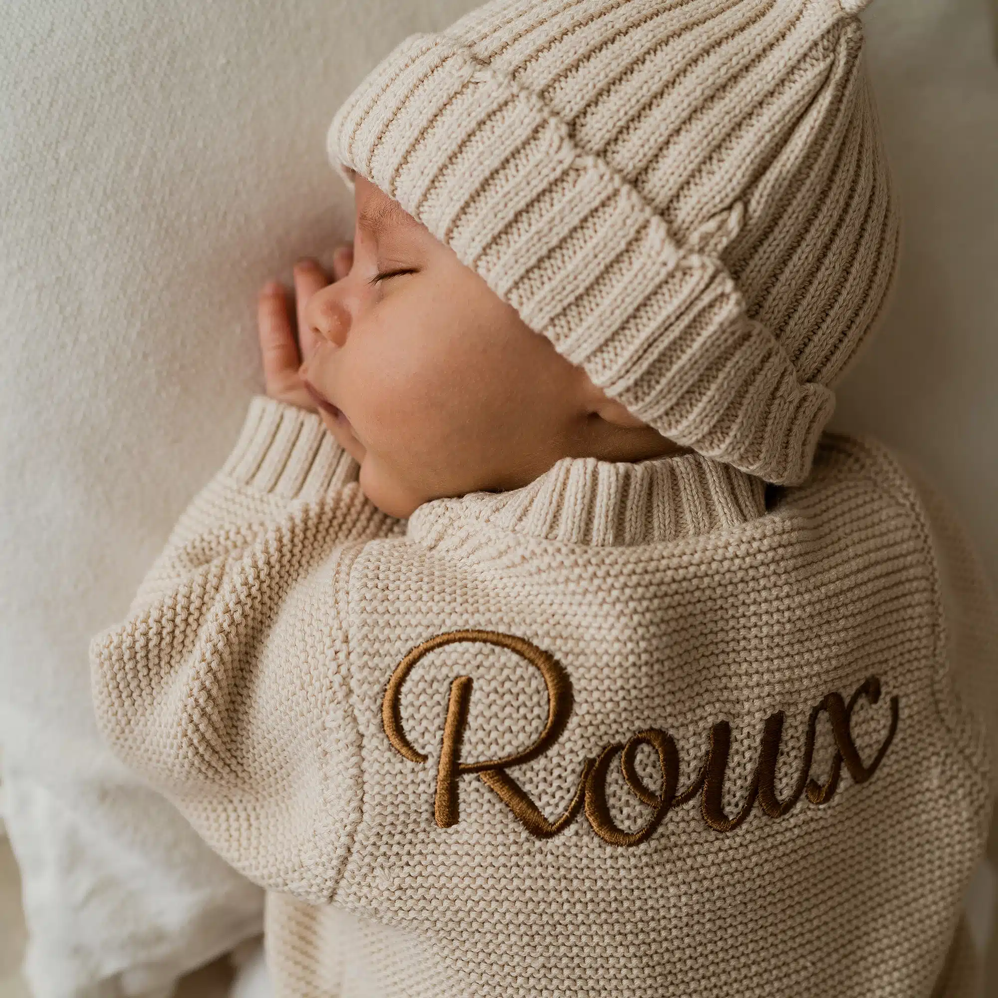 Knitted Sleep Suit - Organic Cotton