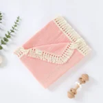 Blanket - Muslin Tassel - Candy Pink