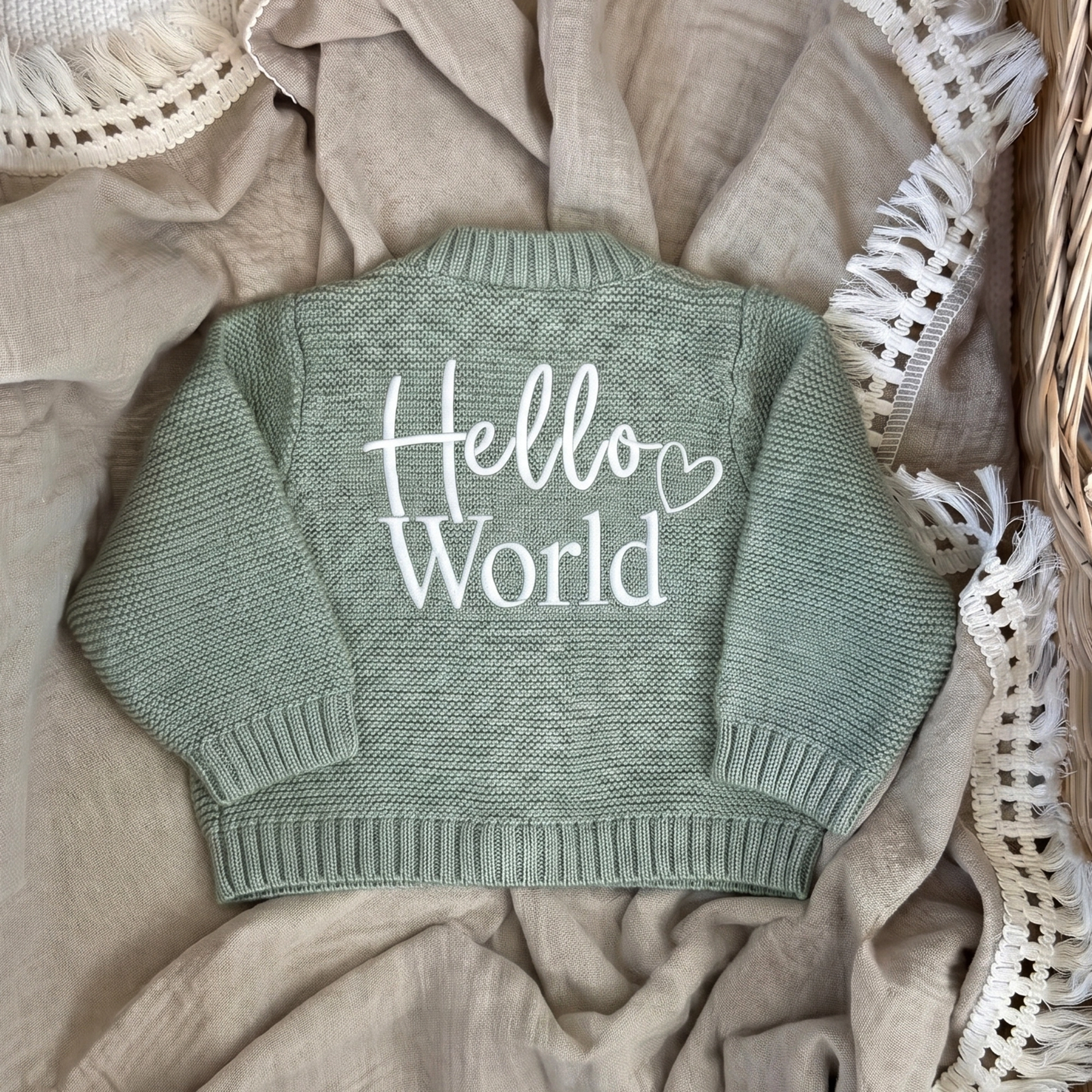 Knitted Hello World Cardigan
